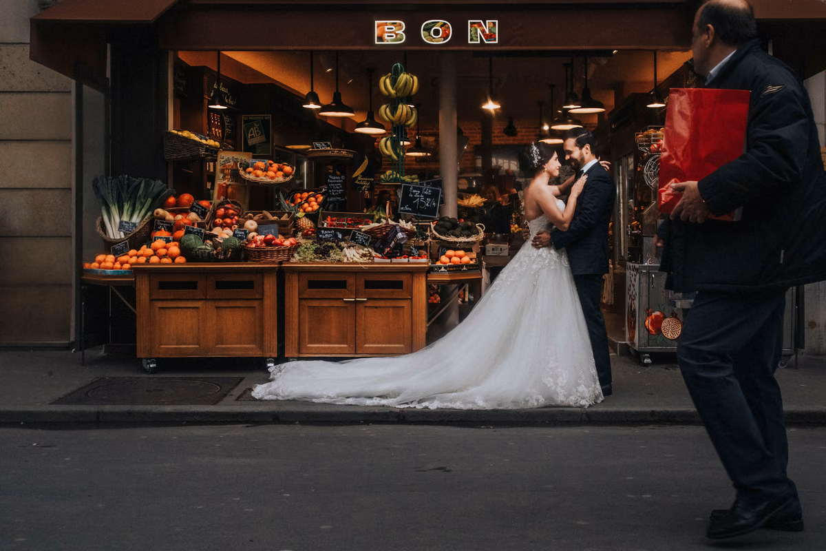 Sesión de trash the dress de Adry & Robert en París, Francia