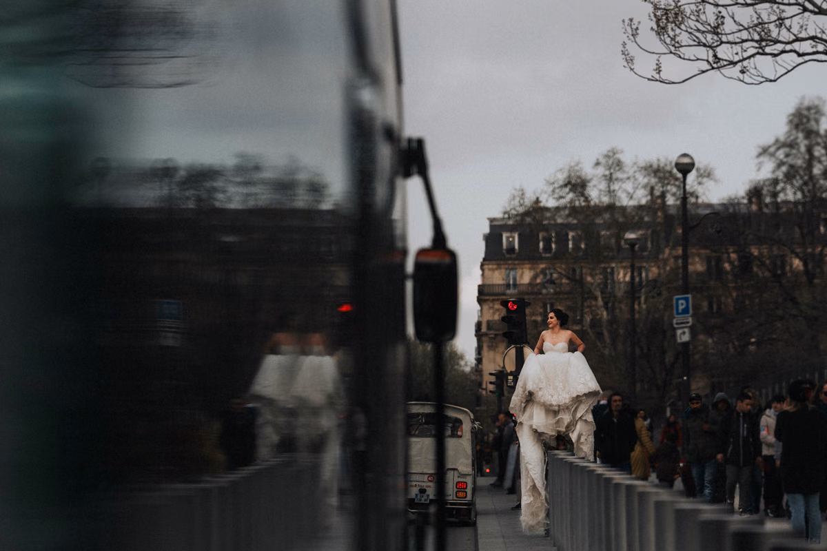 Sesión de trash the dress de Adry & Robert en París, Francia