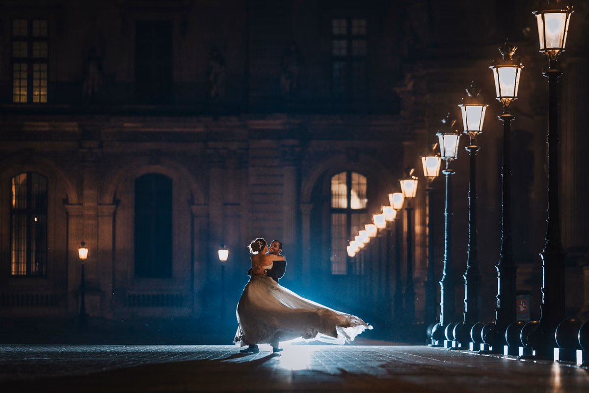 Sesión de trash the dress de Adry & Robert en París, Francia