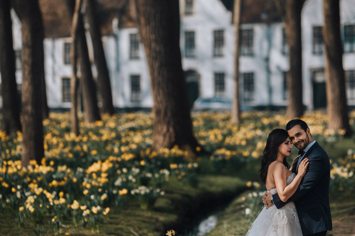Sesión de trash the dress de Adry & Robert en Brujas, Bélgica