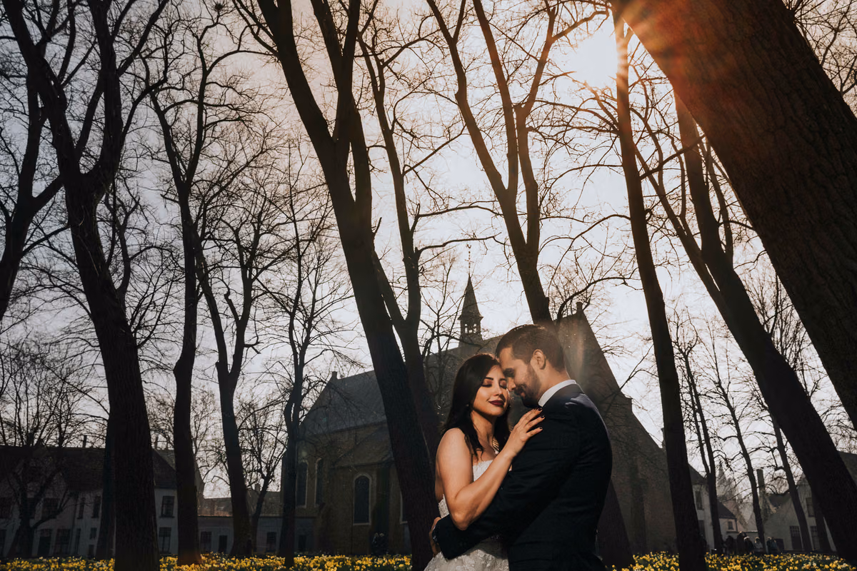 Sesión de trash the dress de Adry & Robert en Brujas, Bélgica