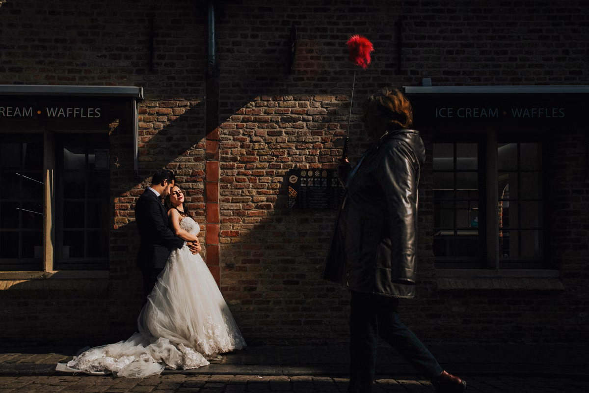 Sesión de trash the dress de Adry & Robert en Brujas, Bélgica