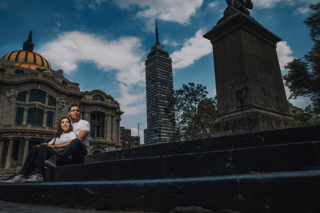 Sesión preboda de Mariel & Jorge en Centro CDMX