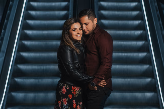 Sesión preboda de Pao & Jordan en Cinepolis, Mercado Juarez, Mercado Mexico, Plaza Midtown, Guadalajara, Jalisco