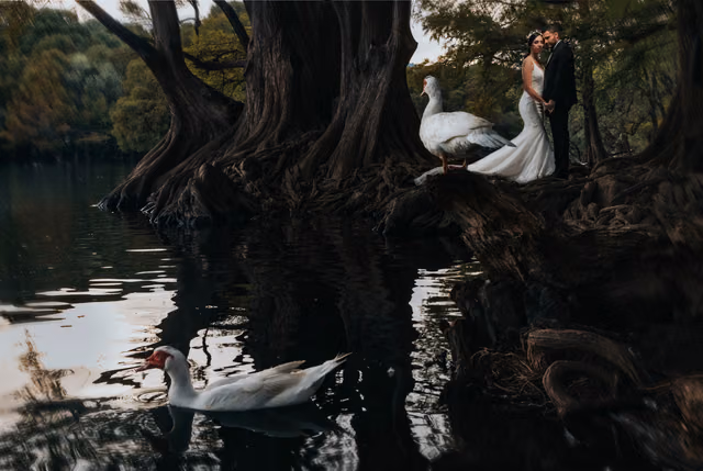Sesión de trash the dress de Montze & Alex en Lago de Camécuaro, Michoacan de ocampo