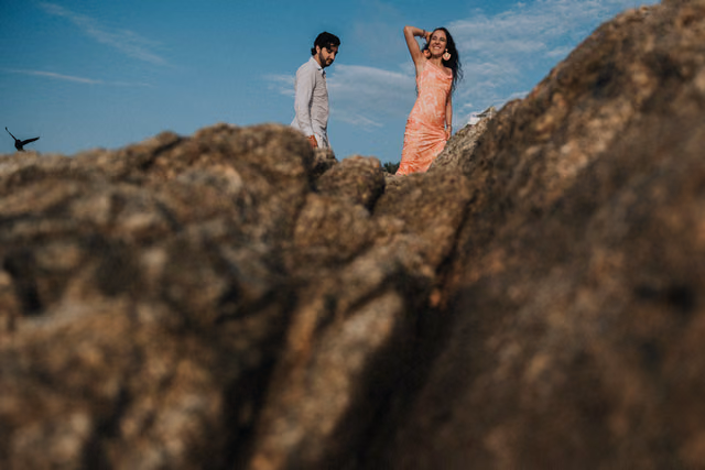 Sesión preboda de Vivi & Arturo en Playa Conchas Chinas, Pto. Vallarta