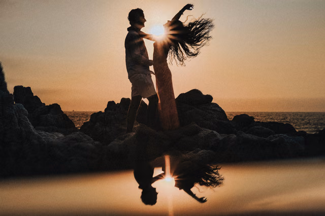 Sesión preboda de Vivi & Arturo en Playa Conchas Chinas, Pto. Vallarta