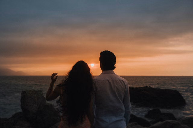 Sesión preboda de Vivi & Arturo en Playa Conchas Chinas, Pto. Vallarta