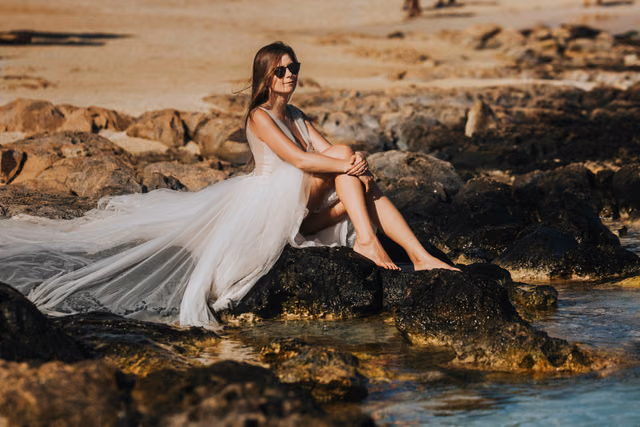 Sesión de trash the dress de Magda & Oscar en en Tulum, Quintana Roo, Mexico