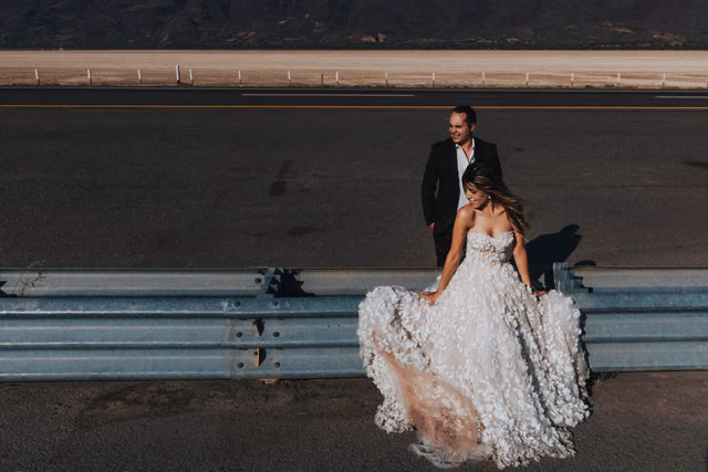 Sesión de trash the dress de Mar & Javier en Laguna seca